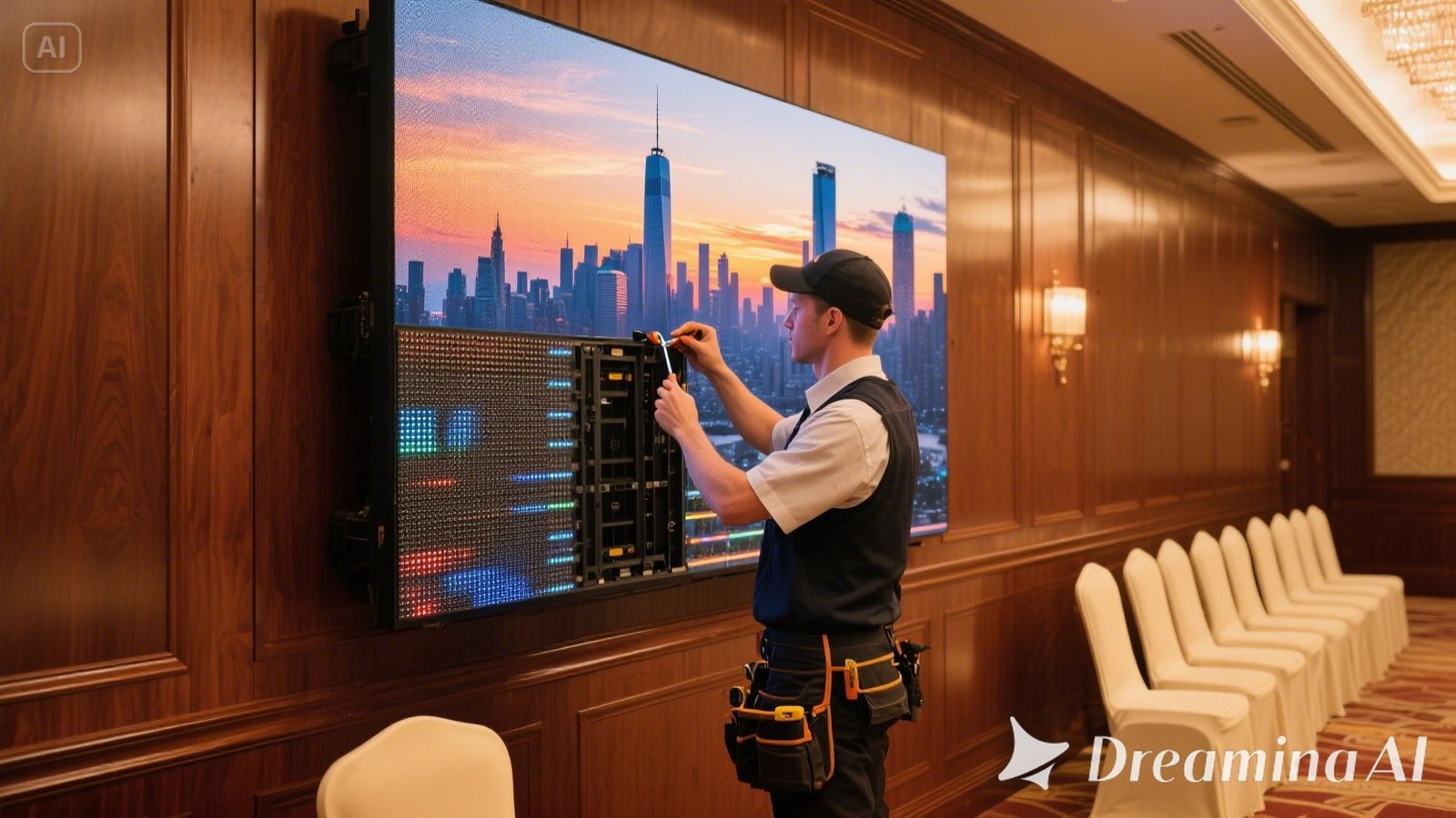 maintenance-led-display-ballroom-hotel